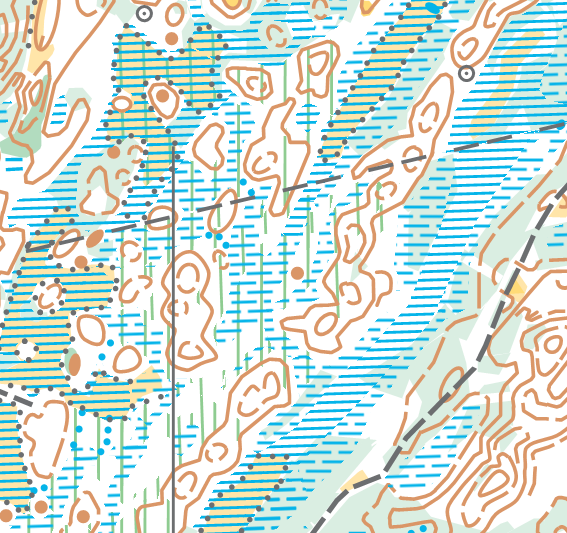 Map fragment – lowland between dune ridges